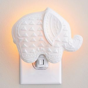 Pottery barn ceramic elephant night light